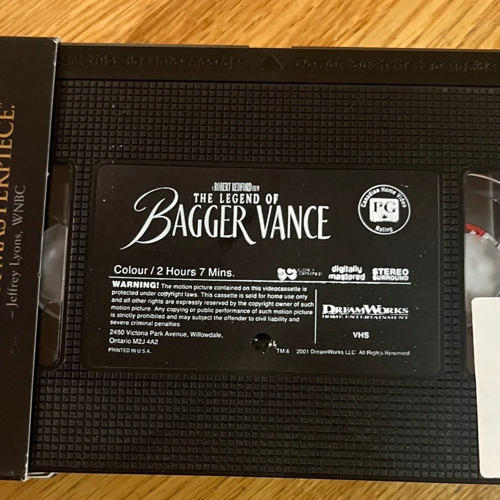 Bagger Vance VHS - Picture 3 of 3